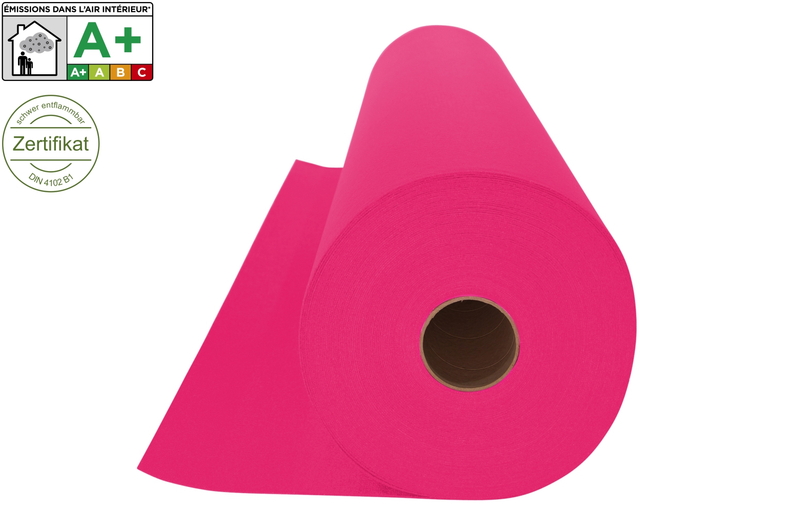 Messeteppichboden Rips B1 -Nr. 02 pink | Rips Nadelfilz B1 standard |  Messeteppiche | Rips & PVC