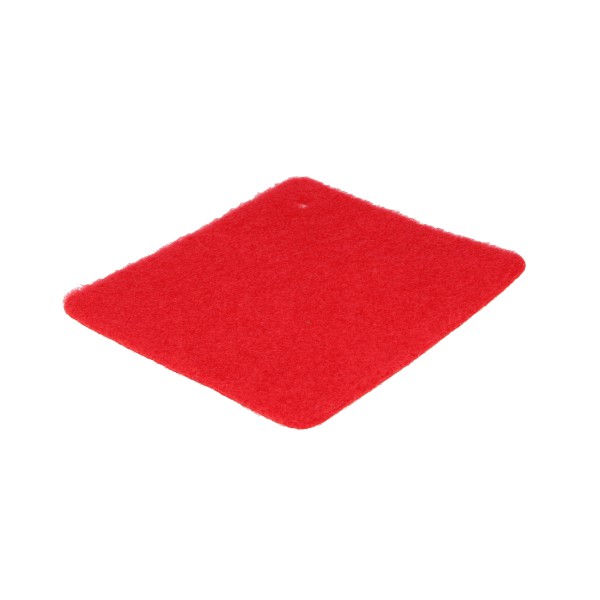 Rasenteppich rot Velours B1 Precoat Muster Vorderseite